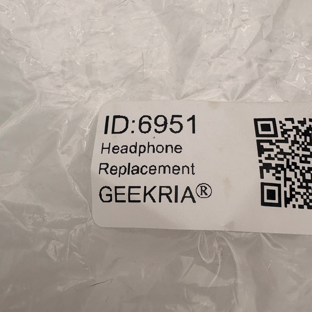 Geekria 6951 Replacement Headphone Earpads Black Fabric Mesh Ear Cushions Kit - Picture 2 of 6